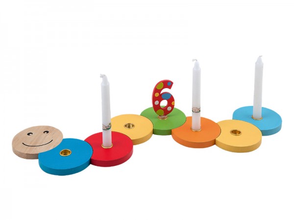 Geburtstagsraupe aus Holz