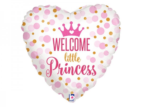 Folienballon Prinzessin Ballon Welcome little Princess