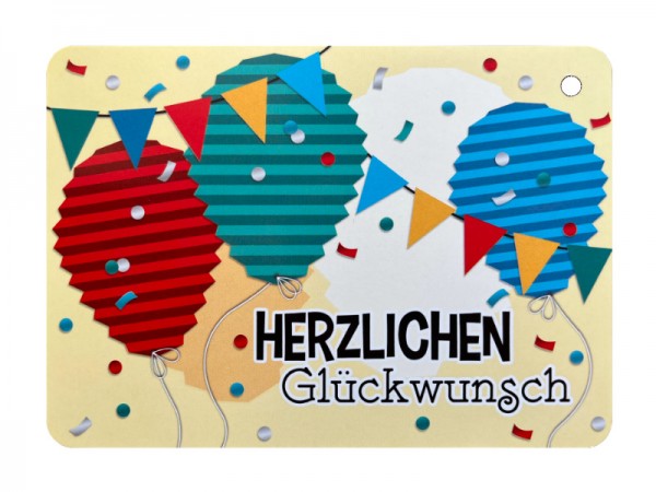 Ballonflugkarte Herzlichen Glückwunsch