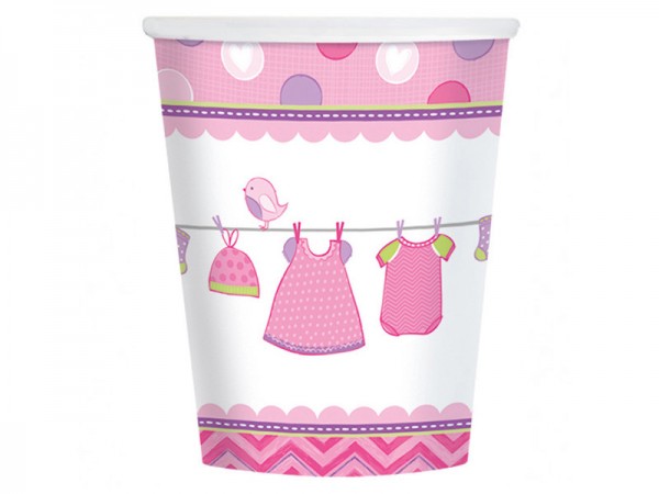 Partybecher Baby Shower Girl Babyparty Mädchen Pappbecher