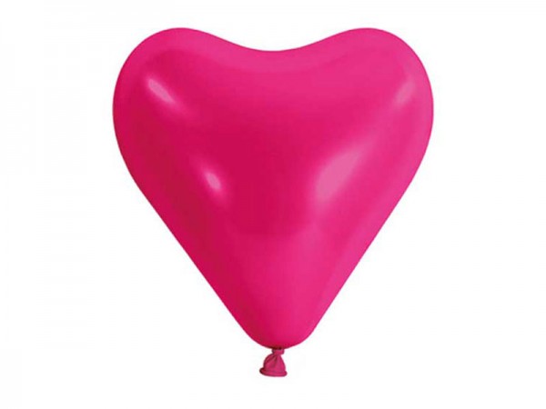 Herzballons pink 10 Stk.