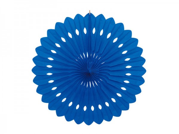 Dekofächer blau 40cm Wabenfächer